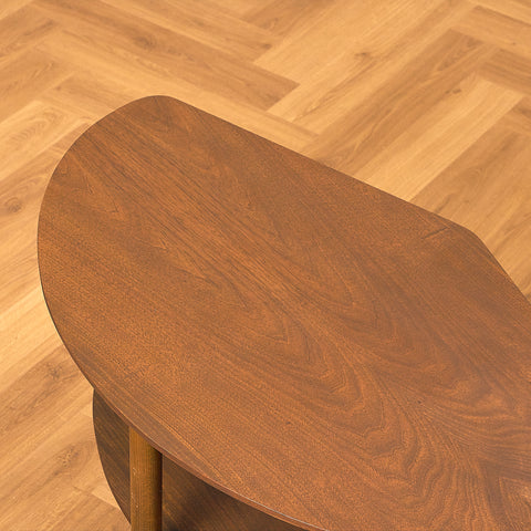 Stained beech Coffee Table with Lower Shelf
