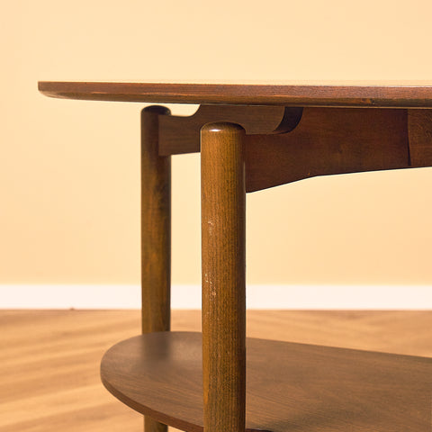 Stained beech Coffee Table with Lower Shelf