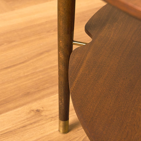 Stained beech Coffee Table with Lower Shelf
