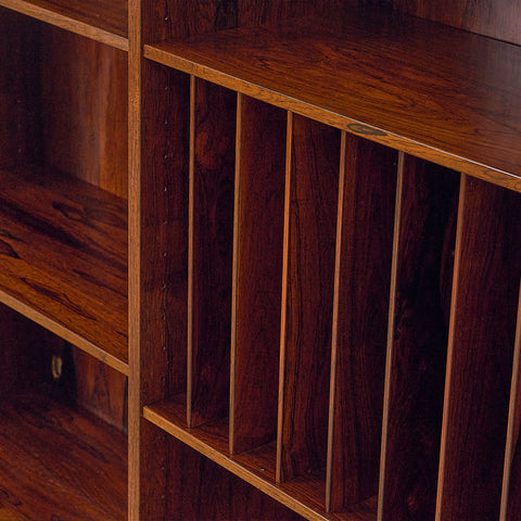 Danish bookshelf in Santos rosewood, model nr.6 by Omann Jun