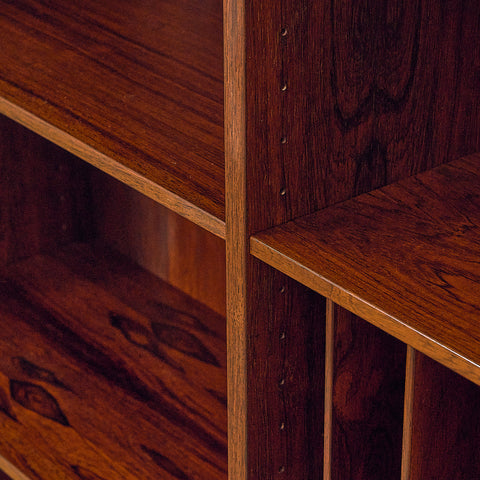 Danish bookshelf in Santos rosewood, model nr.6 by Omann Jun