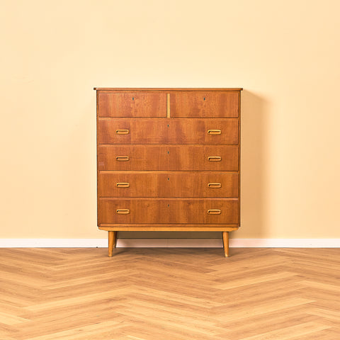 Tall Teak Chest of Drawers