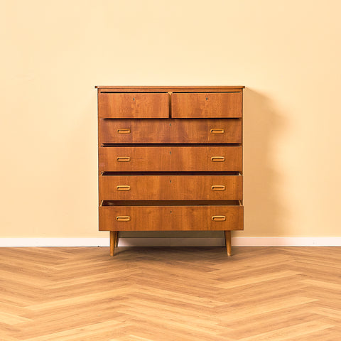 Tall Teak Chest of Drawers