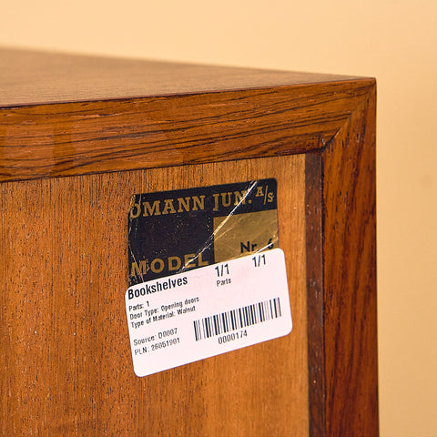Danish bookshelf in Santos rosewood, model nr.6 by Omann Jun