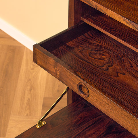 Danish bookshelf in Santos rosewood by Lyby Møbler
