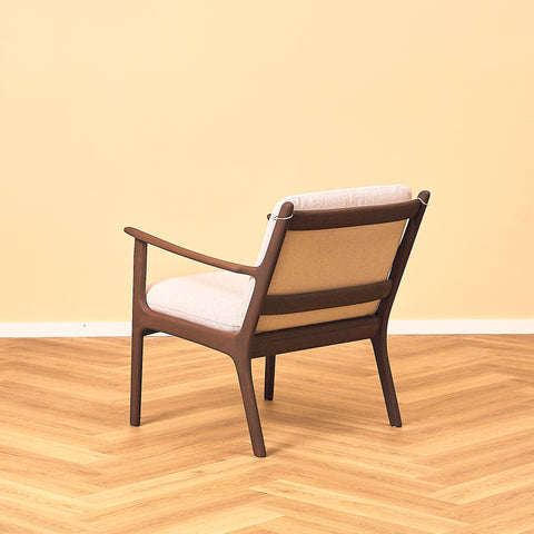 Danish armchairs in walnut finish, model '112' by Ole Wanscher for Poul Jeppesen
