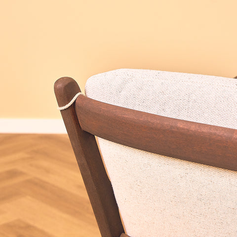 Danish armchairs in walnut finish, model '112' by Ole Wanscher for Poul Jeppesen