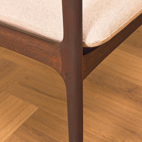 Danish armchairs in walnut finish, model '112' by Ole Wanscher for Poul Jeppesen