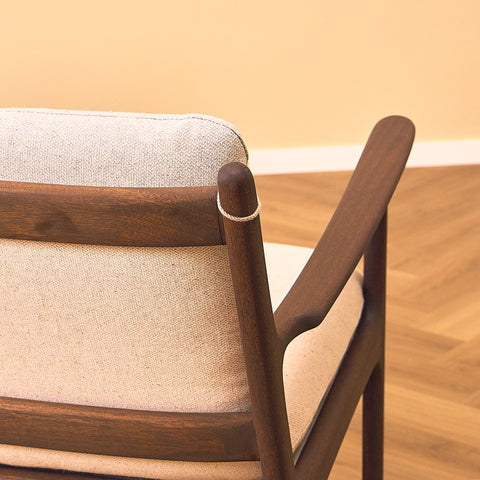 Danish armchairs in walnut finish, model '112' by Ole Wanscher for Poul Jeppesen