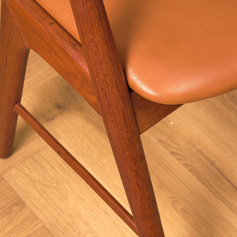 Danish dining chairs in teak, model 32 by Kai Kristiansen for Korup Stolefabrik