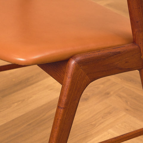 Danish dining chairs in teak, model 32 by Kai Kristiansen for Korup Stolefabrik