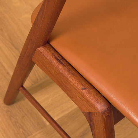 Danish dining chairs in teak, model 32 by Kai Kristiansen for Korup Stolefabrik