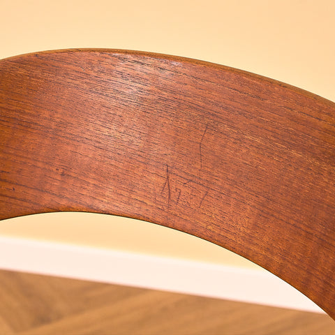 Danish dining chairs in teak, model 32 by Kai Kristiansen for Korup Stolefabrik