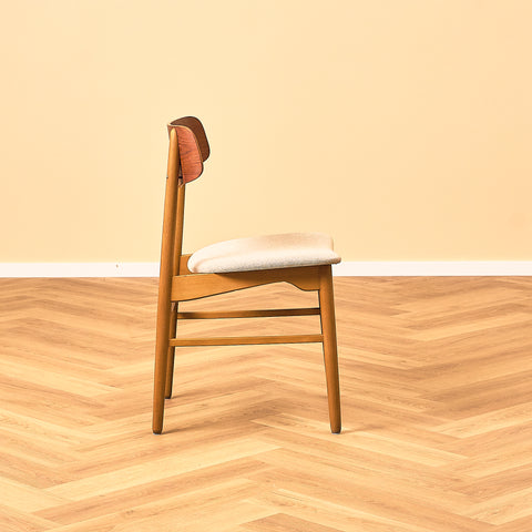 Danish dining chairs in teak and beech