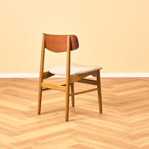 Danish dining chairs in teak and beech