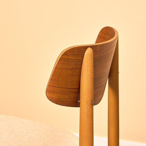 Danish dining chairs in teak and beech