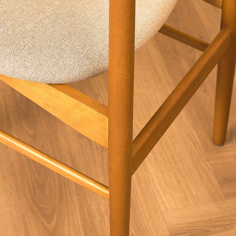 Danish dining chairs in teak and beech