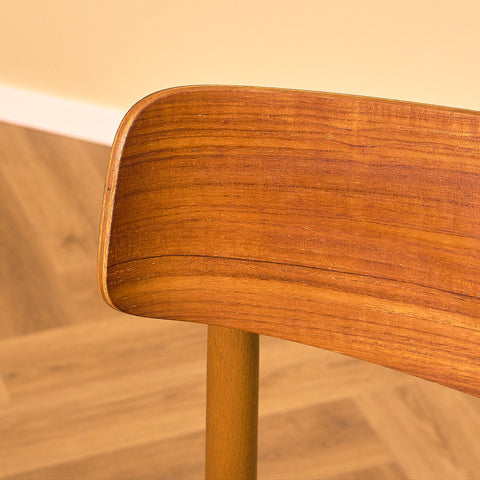 Danish dining chairs in teak and beech