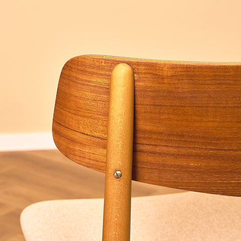 Danish dining chairs in teak and beech