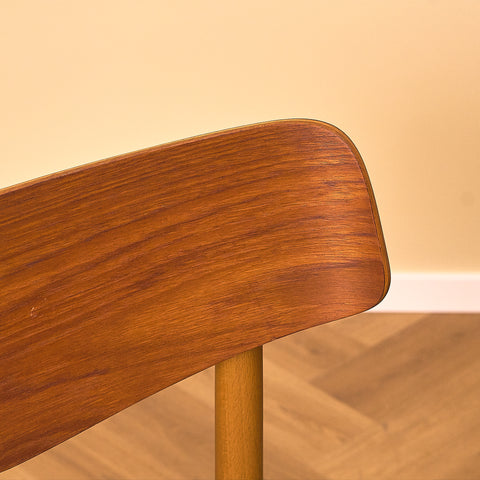 Danish dining chairs in teak and beech