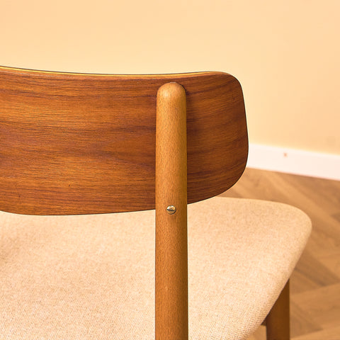 Danish dining chairs in teak and beech