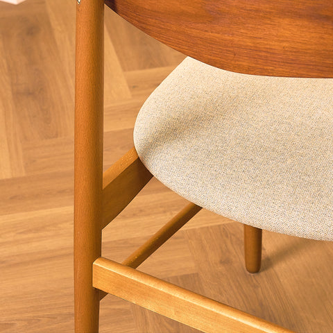 Danish dining chairs in teak and beech