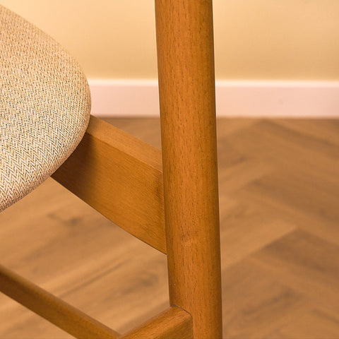 Danish dining chairs in teak and beech