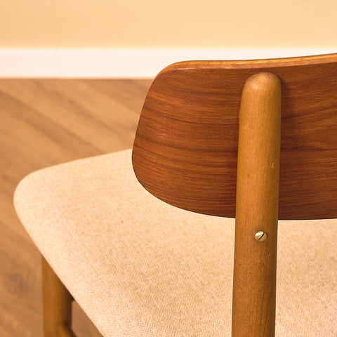 Danish dining chairs in teak and beech