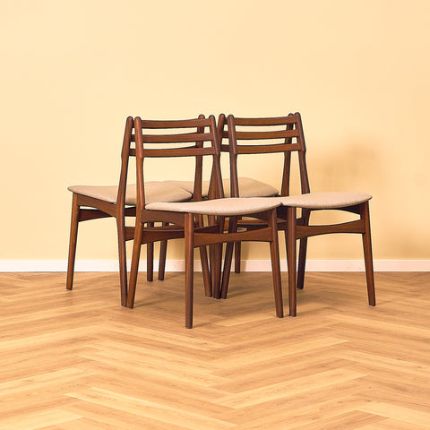 Danish dining chairs in walnut