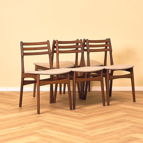 Danish dining chairs in walnut