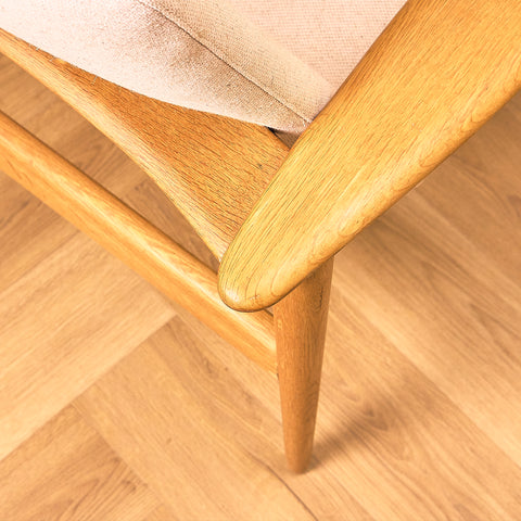 Swedish Pair of Oak Armchairs