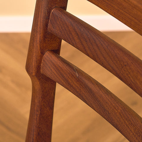Danish dining chairs in walnut