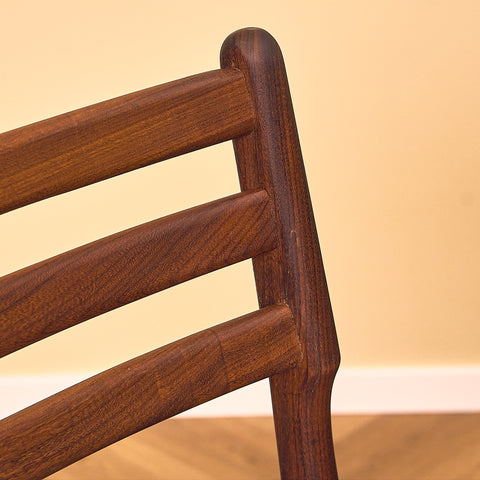 Danish dining chairs in walnut