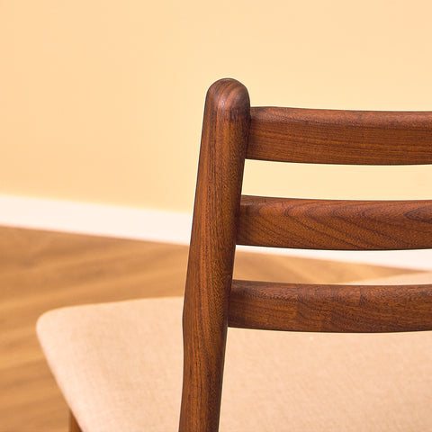 Danish dining chairs in walnut
