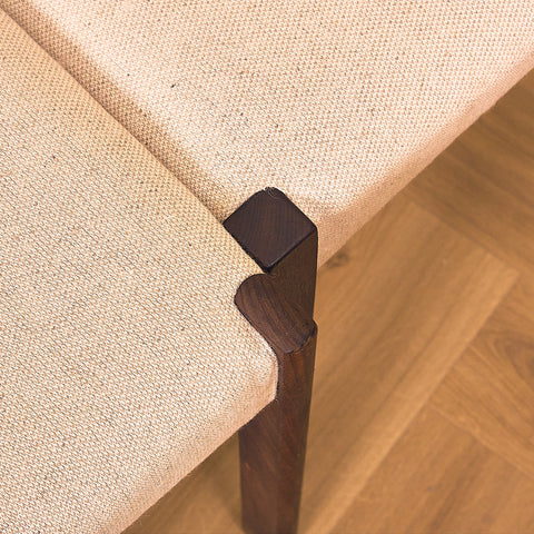 Danish dining chairs in teak and walnut