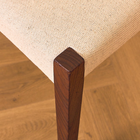 Danish dining chairs in teak and walnut