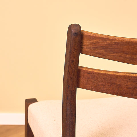 Danish dining chairs in teak and walnut