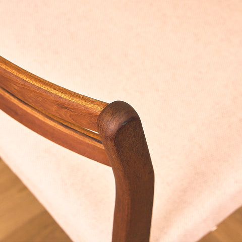 Danish dining chairs in teak and walnut
