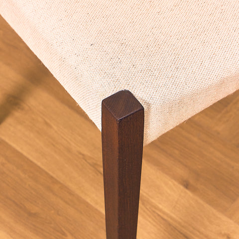 Danish dining chairs in teak and walnut