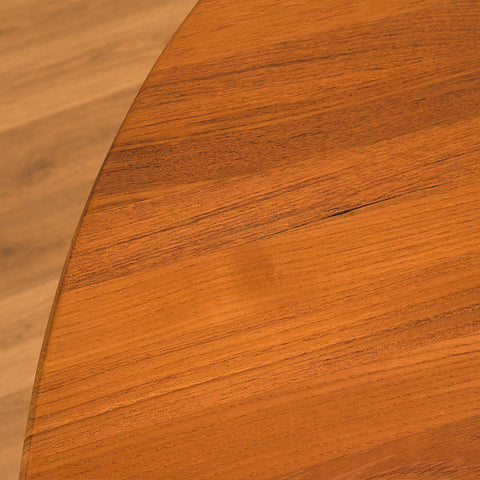 Danish oval dining table in solid teak