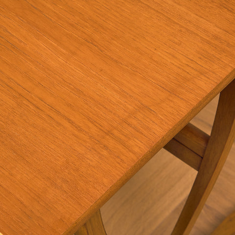 English set of nest of tables in teak and beech by Nathan