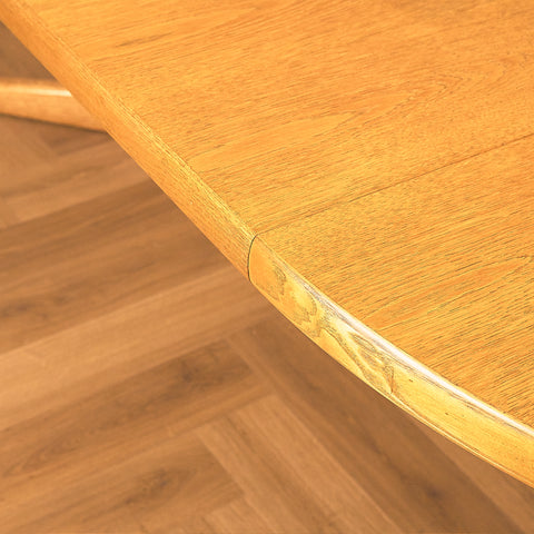 Danish round dining table in oak