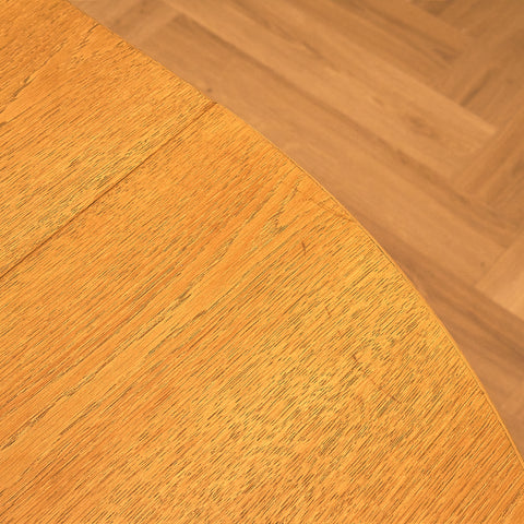 Danish round dining table in oak