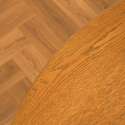 Danish round dining table in oak