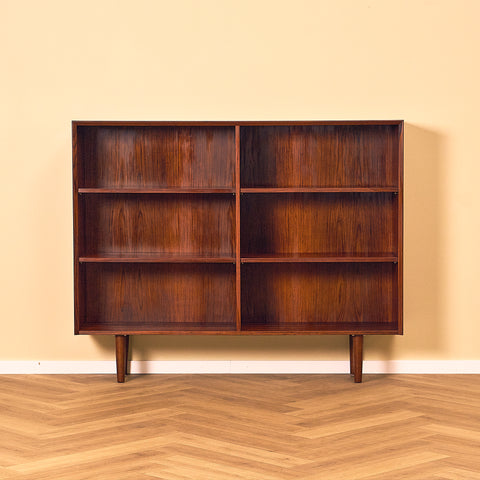 Danish bookshelf in Santos rosewood and mahogany