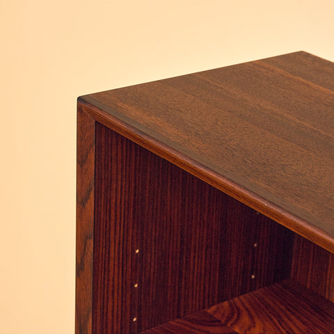 Danish bookshelf in Santos rosewood and mahogany
