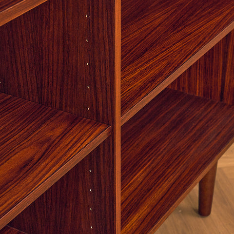 Danish bookshelf in Santos rosewood and mahogany