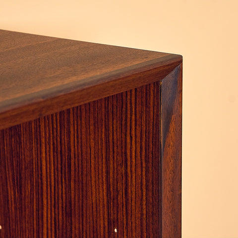 Danish bookshelf in Santos rosewood and mahogany