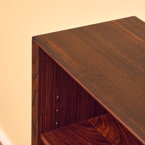 Danish bookshelf in Santos rosewood and mahogany