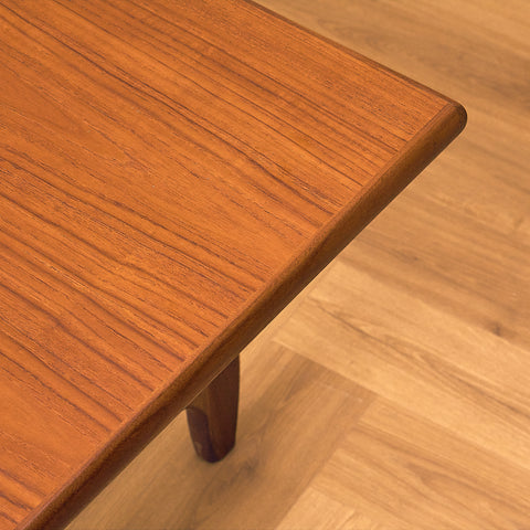 Danish coffee table in teak and walnut